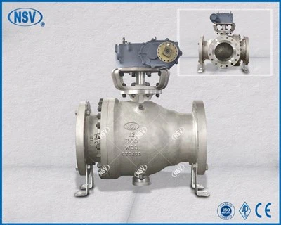 Trevägs kulventil med hård tätning